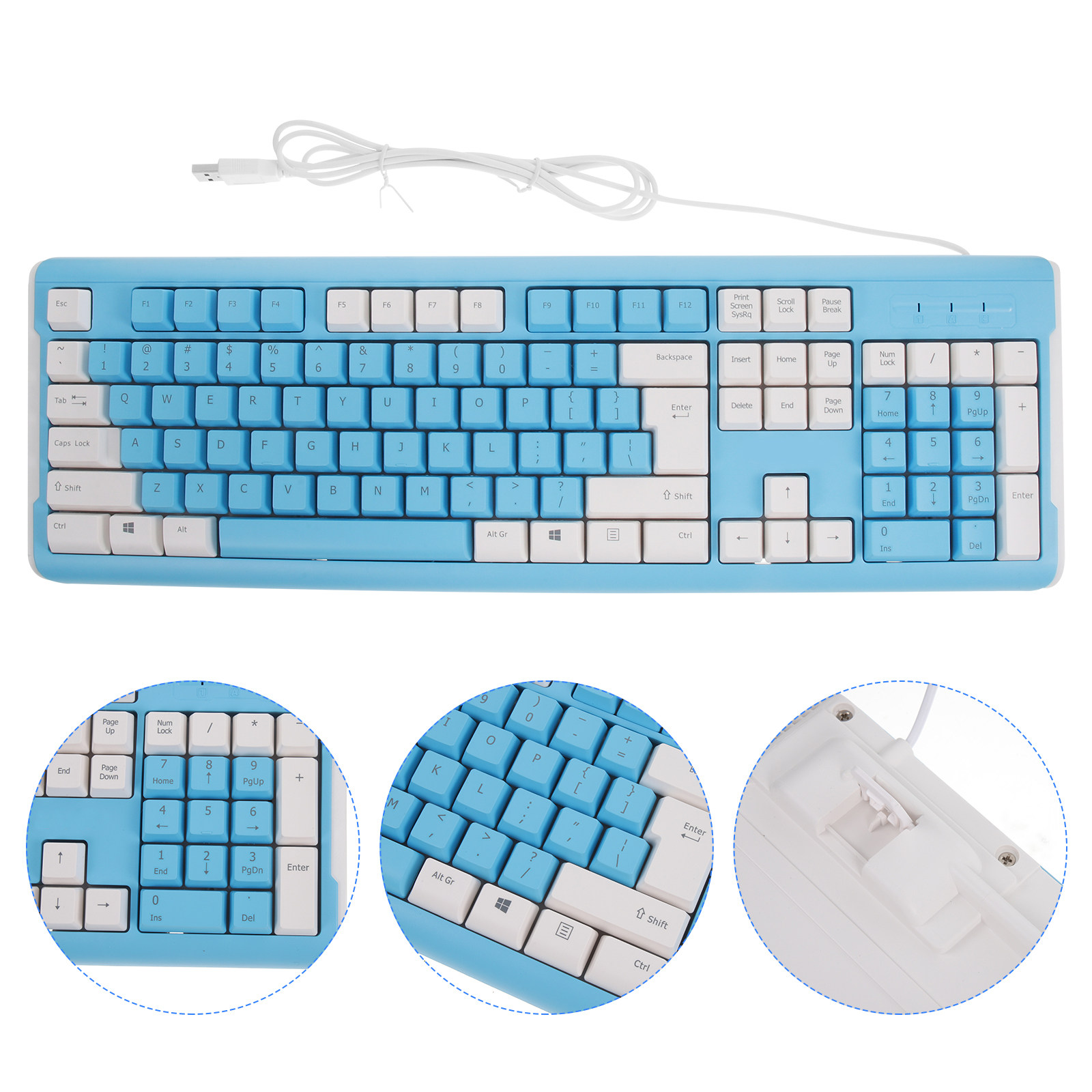 Gaming Keyboard Number Pad - USB-Kabelgebundene Gaming-Tastatur aus ABS, hohe Haltbarkeit,