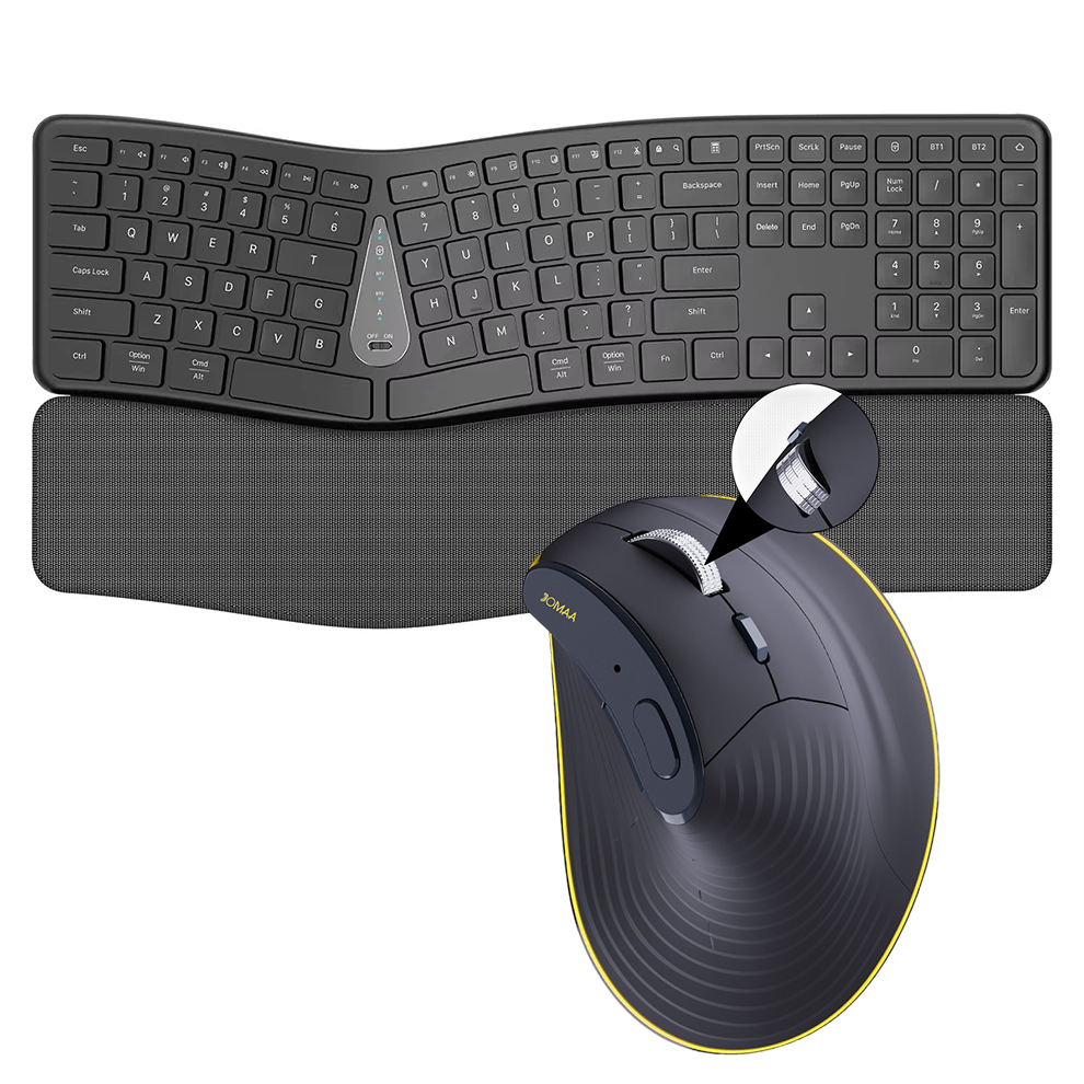 Gaming Keyboard Extension - 2,4 G kabellose Tastatur-Maus-Kombination, komfortables natürliches
