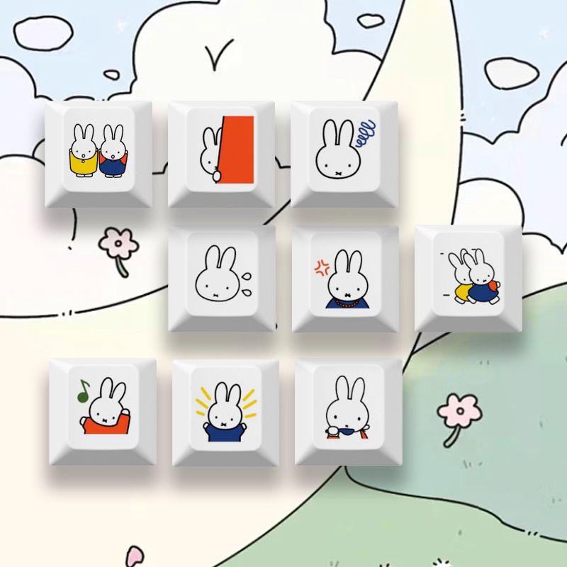 Neue Miffy-Kaninchen-Cartoon-T – Gaming Keyboard Mechanical Bewertung und Preis