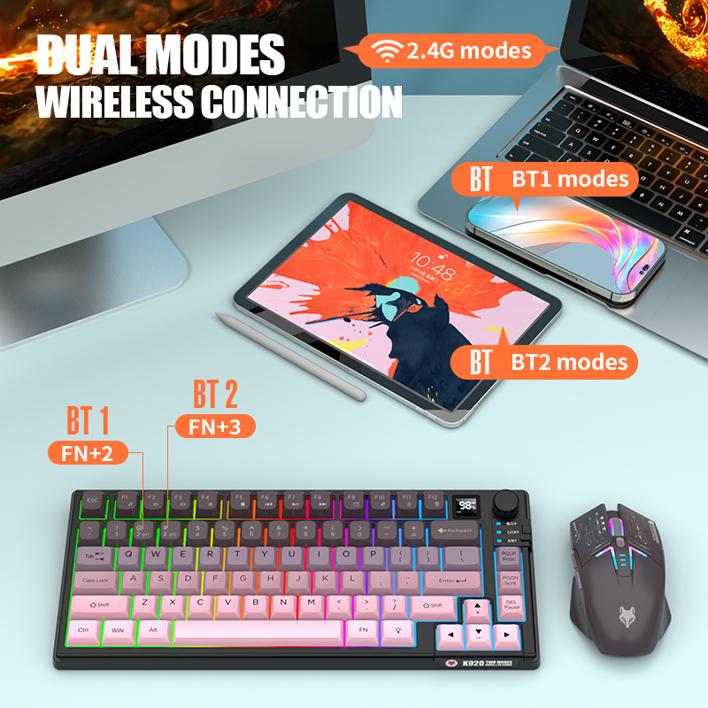 Dual-Mode 2,4G Bluetooth Wirel – Gaming Keyboard And Mouse Combo Wireless Bewertung und Preis
