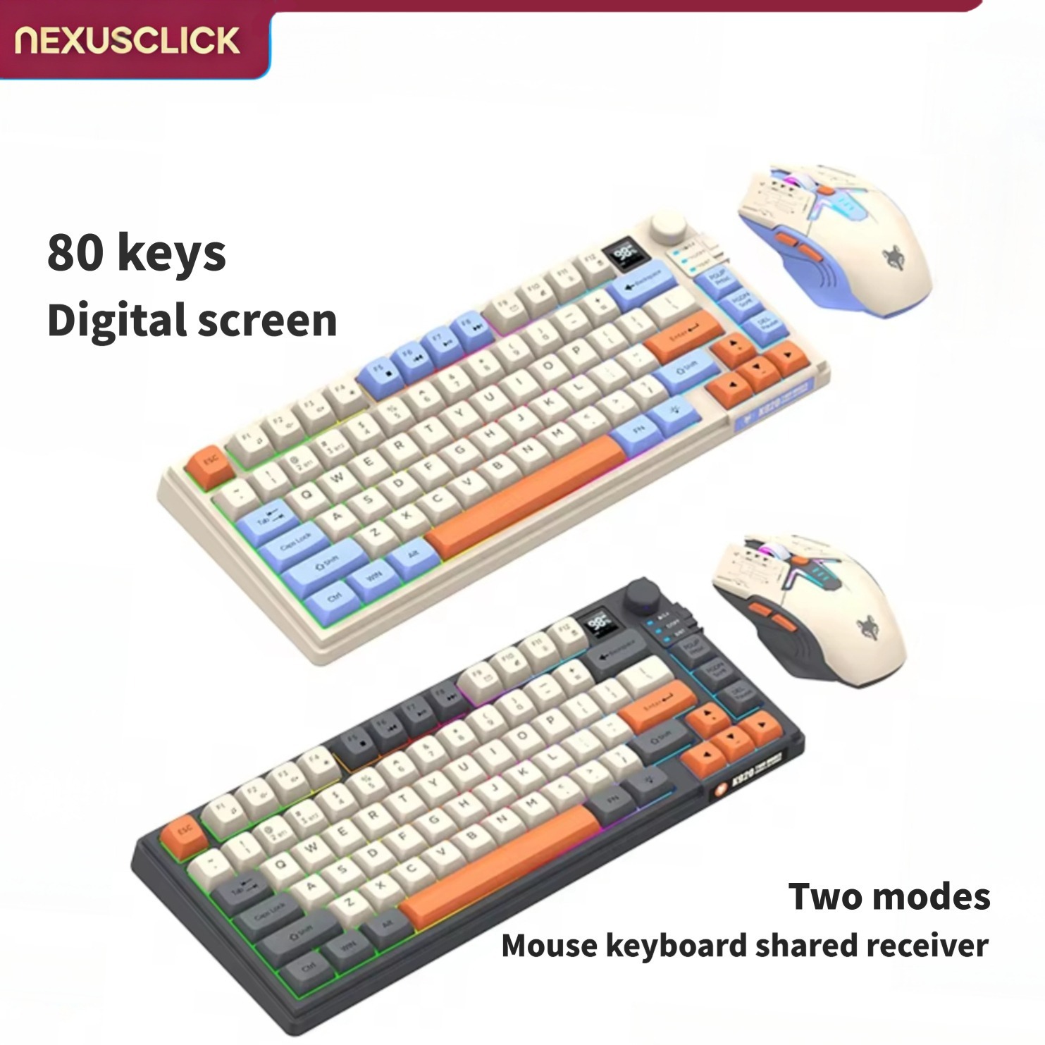 NexusClick Dual-Mode-Tastatur- – Gaming Keyboard And Mouse Combo Wireless Bewertung und Preis
