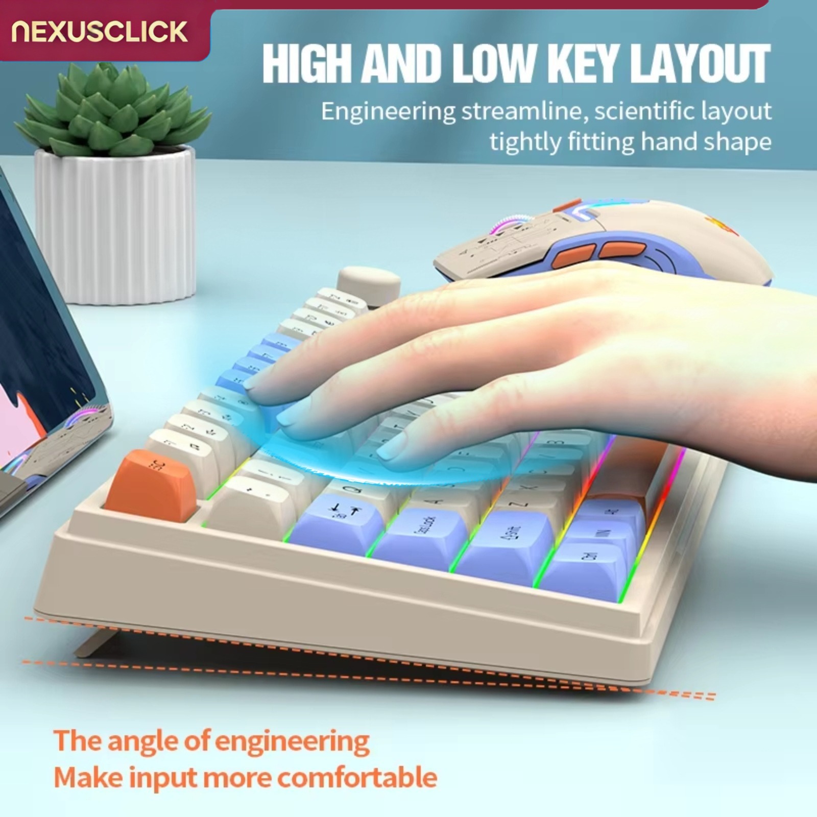 NexusClick Dual-Mode-Tastatur- – Gaming Keyboard And Mouse Combo Wireless Bewertung und Preis