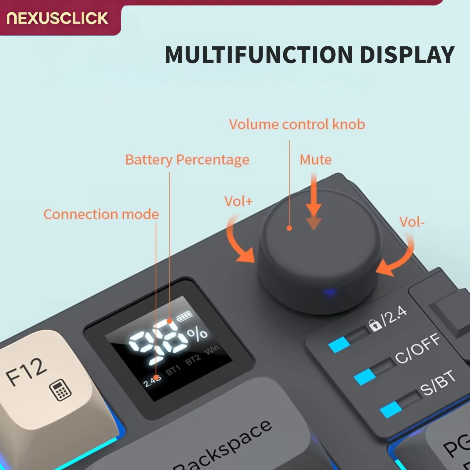NexusClick Dual-Mode-Tastatur- – Gaming Keyboard And Mouse Combo Wireless Bewertung und Preis