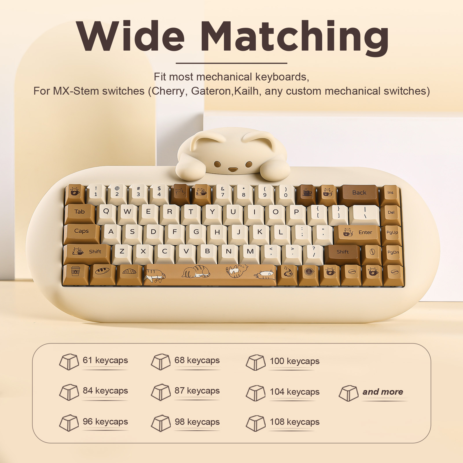 YUNZII Coffee Cat PBT-Tastenka – Gaming Keyboard Extension Bewertung und Preis